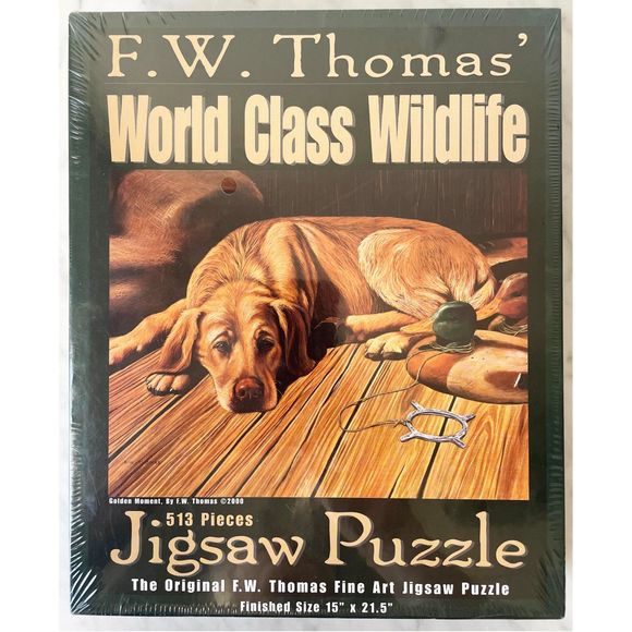 Golden Retriever Duck Hunting Decoy FW Thomas Jigsaw Puzzle 513 Pieces NEW - Picture 1 of 4